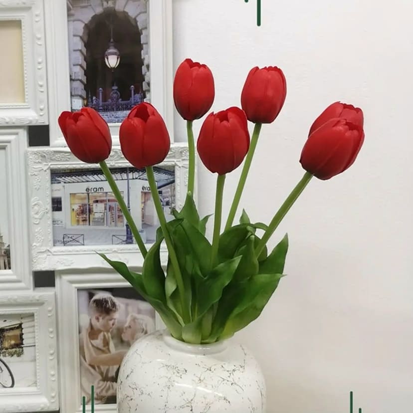 Искусственные цветы в Воронеже | Цветы искусственные «Тюльпаны», красные, букет
