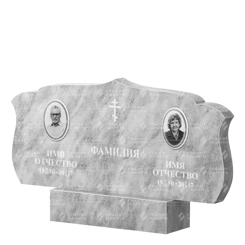Памятники из мрамора в Воронеже | Двойной мраморный памятник ФМ-130