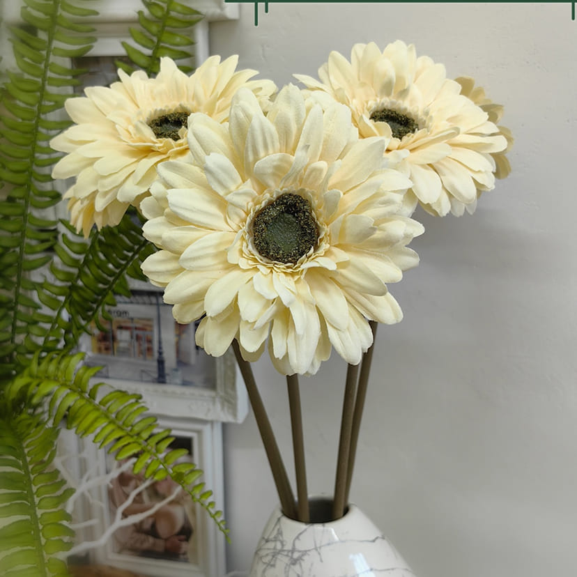 Искусственные цветы в Воронеже | Цветок искусственный «Гербера», молочно-персиковая, одиночный