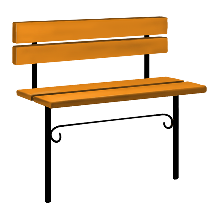 Металлические оградки, столы, скамейки в Воронеже | Скамейка №4 со спинкой