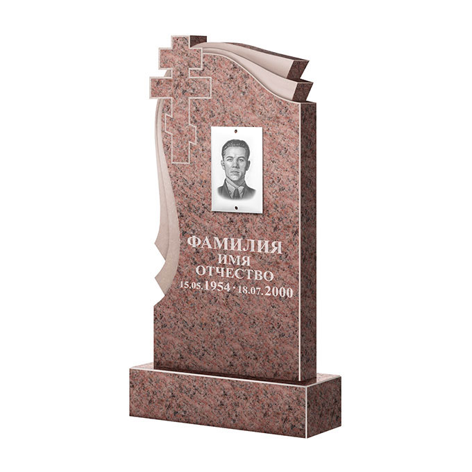 Гранитные памятники в Воронеже | Памятник из гранита Розалия Pink ФГЦ-081