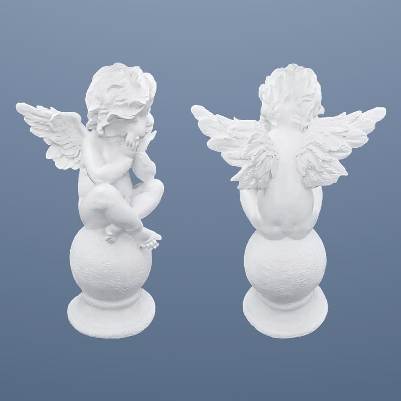 Скульптуры из искусственного мрамора в Воронеже | Скульптура ангел на шаре №1