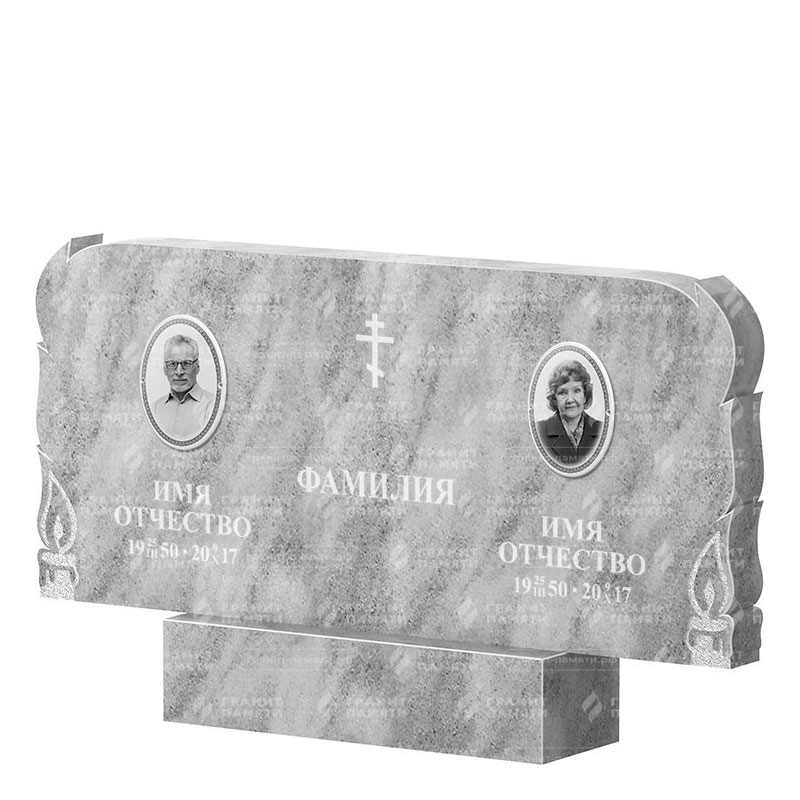 Памятники из мрамора в Воронеже | Двойной мраморный памятник ФМ-133