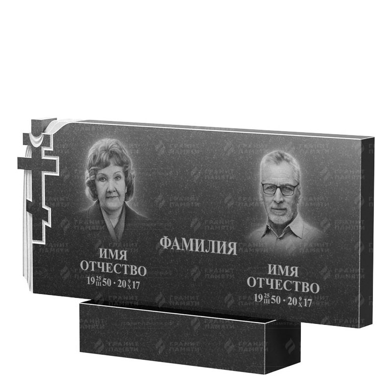 Памятники из гранита двойные в Воронеже | Двойной гранитный памятник ФГ-139