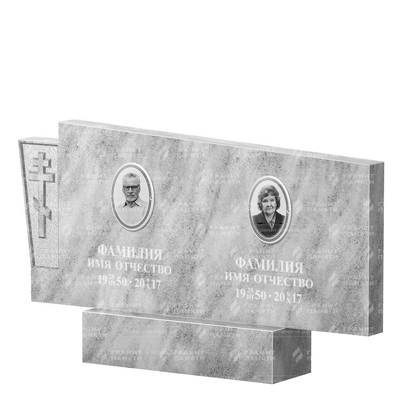 Памятники из мрамора в Воронеже | Двойной мраморный памятник ФМ-137