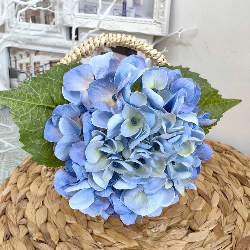 Искусственные цветы в Воронеже | Цветок искусственный «Гортензия», голубая, одиночный
