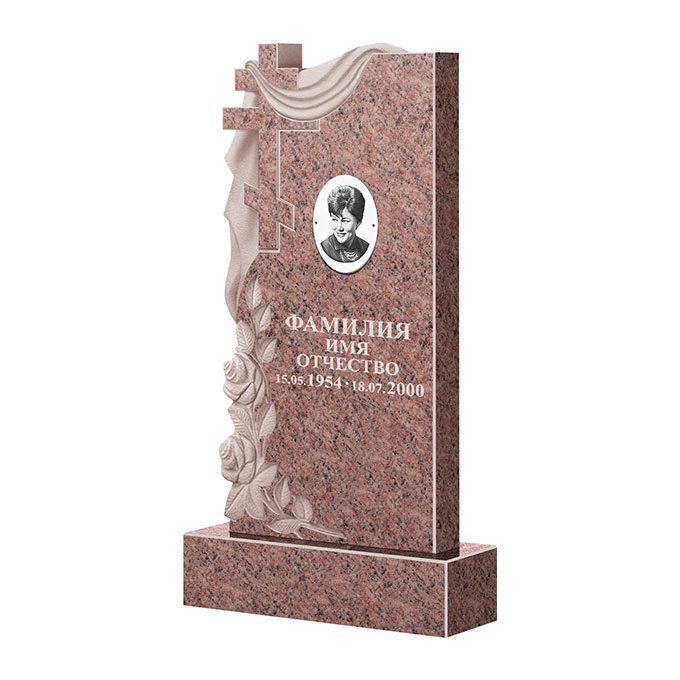 Гранитные памятники в Воронеже | Памятник из гранита Розалия Pink ФГЦ-189