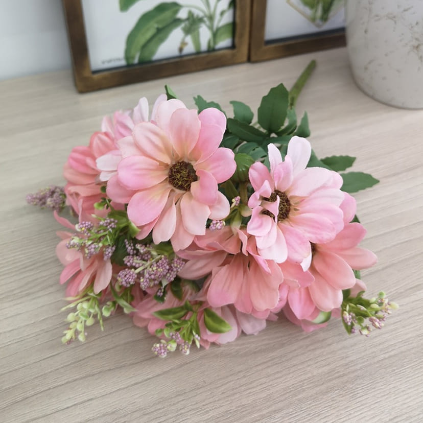 Искусственные цветы в Воронеже | Цветы искусственные «Ромашки с бутонами», розовые, букет