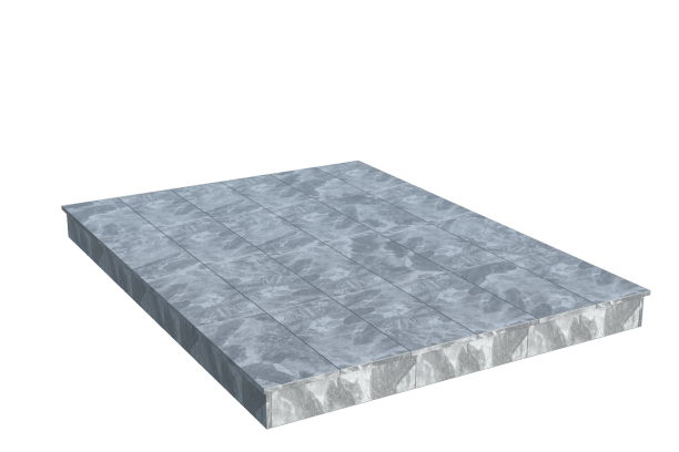 Площадки на могилу в Воронеже | Площадка с вертикальной (15 см) мраморной облицовкой