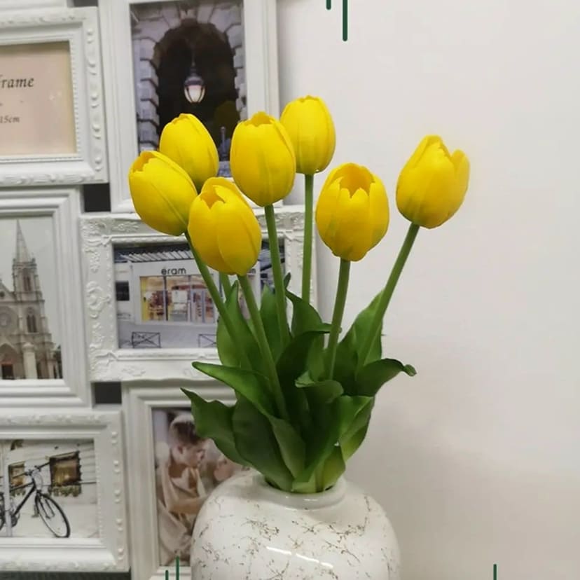 Искусственные цветы в Воронеже | Цветы искусственные «Тюльпаны», желтые, букет