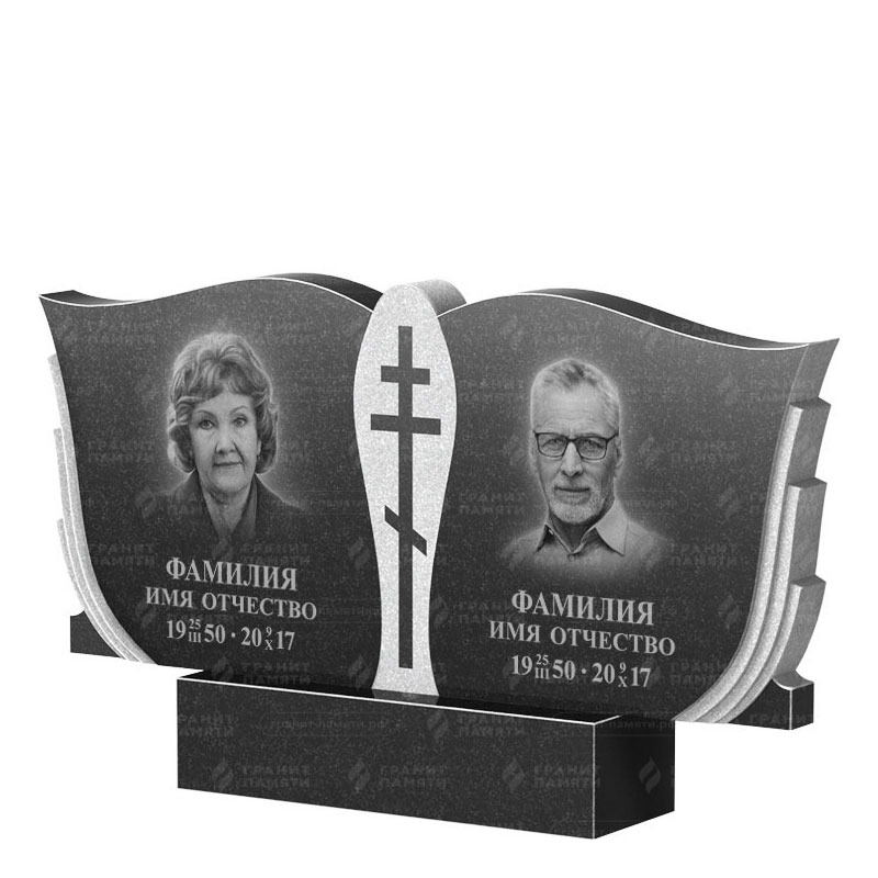 Памятники из гранита двойные в Воронеже | Двойной гранитный памятник ФГ-136