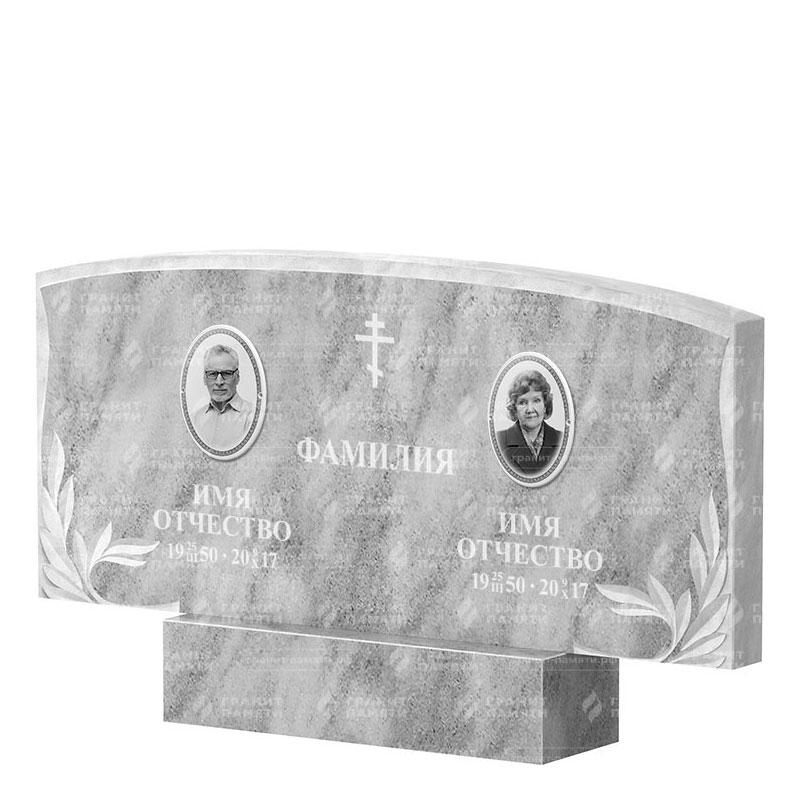 Памятники из мрамора в Воронеже | Двойной мраморный памятник ФМ-135