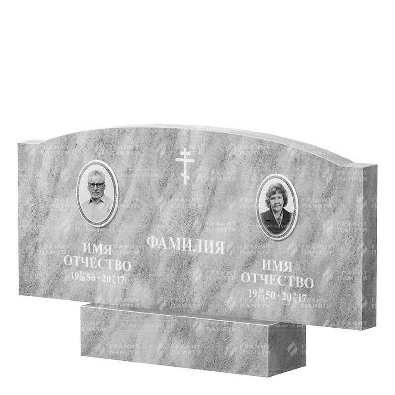 Памятники из мрамора в Воронеже | Двойной мраморный памятник ФМ-257