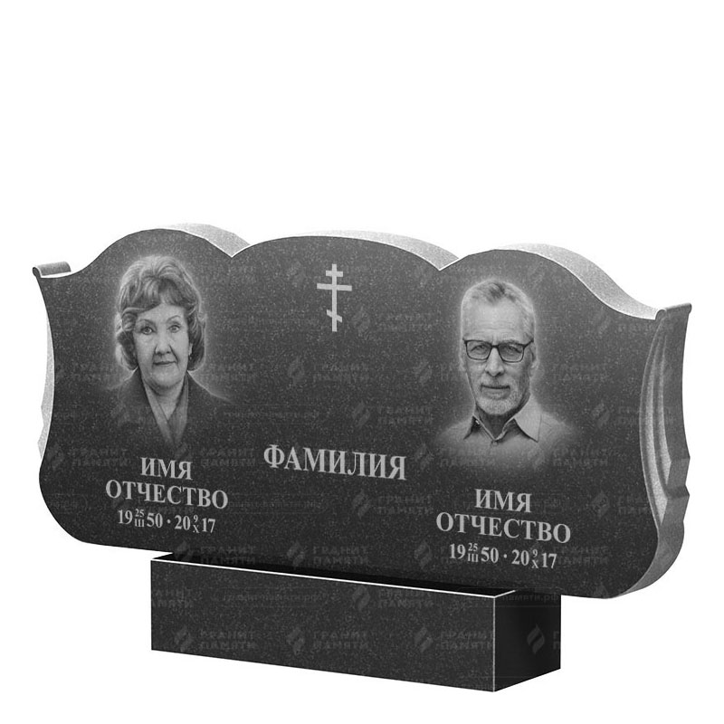 Гранитные памятники в Воронеже | Двойной гранитный памятник ФГ-261