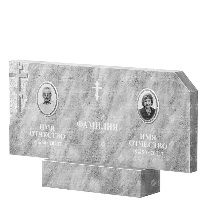 Памятники из мрамора в Воронеже | Двойной мраморный памятник ФМ-134