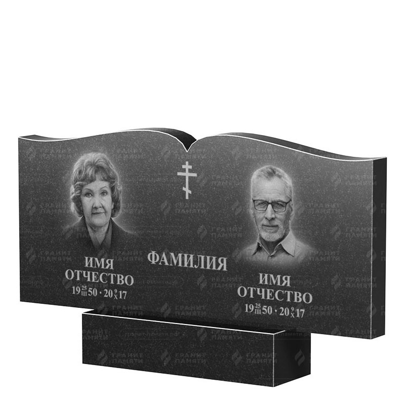 Гранитные памятники в Воронеже | Двойной гранитный памятник ФГ-259