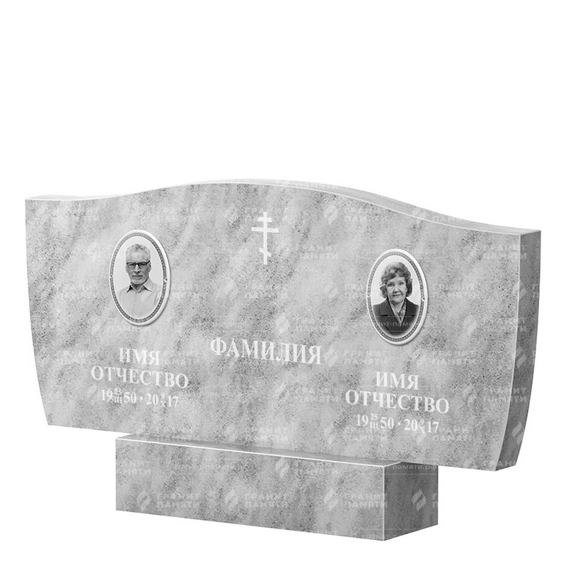Памятники из мрамора в Воронеже | Двойной мраморный памятник ФМ-258
