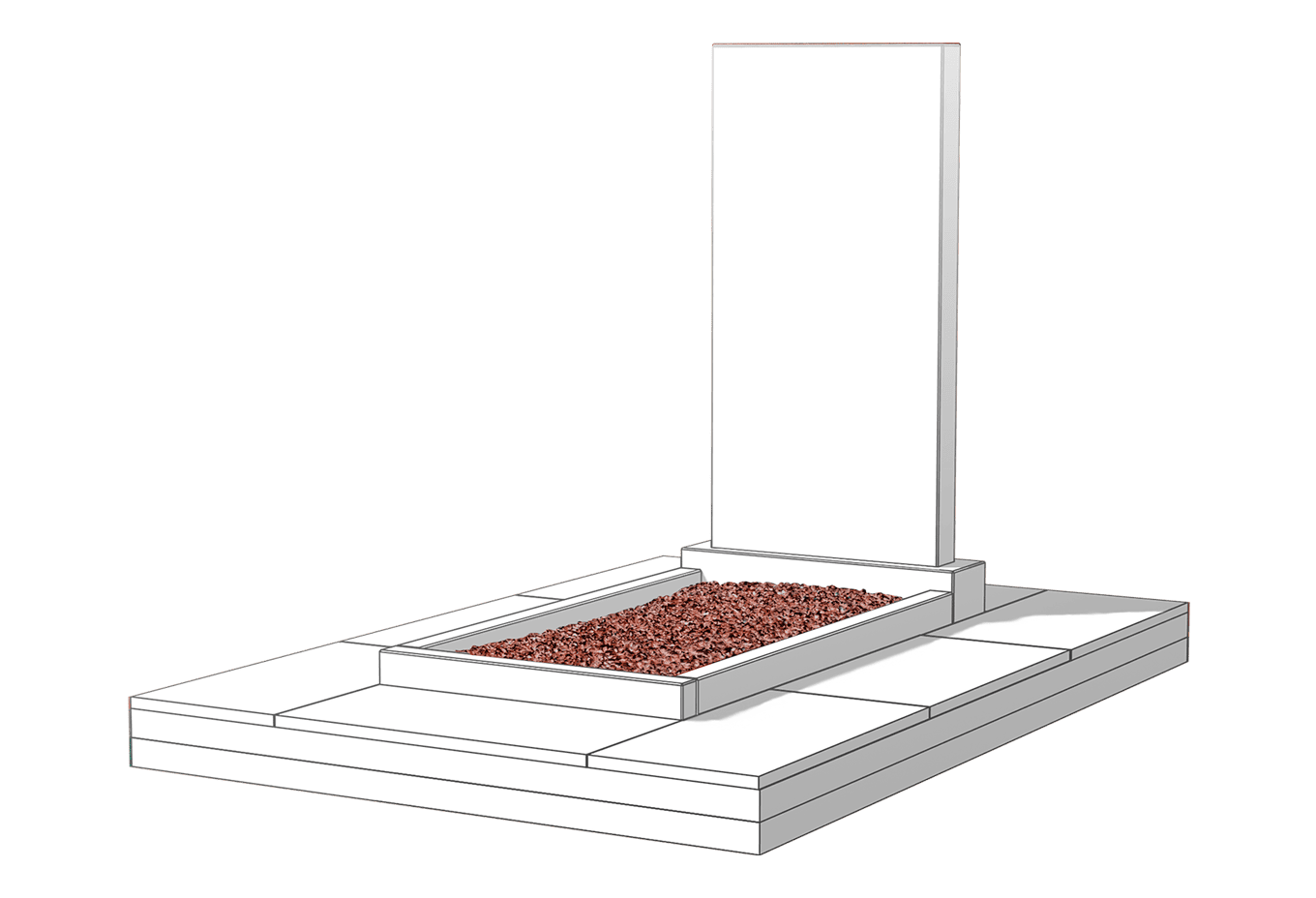 Засыпка цветника камушками в Воронеже