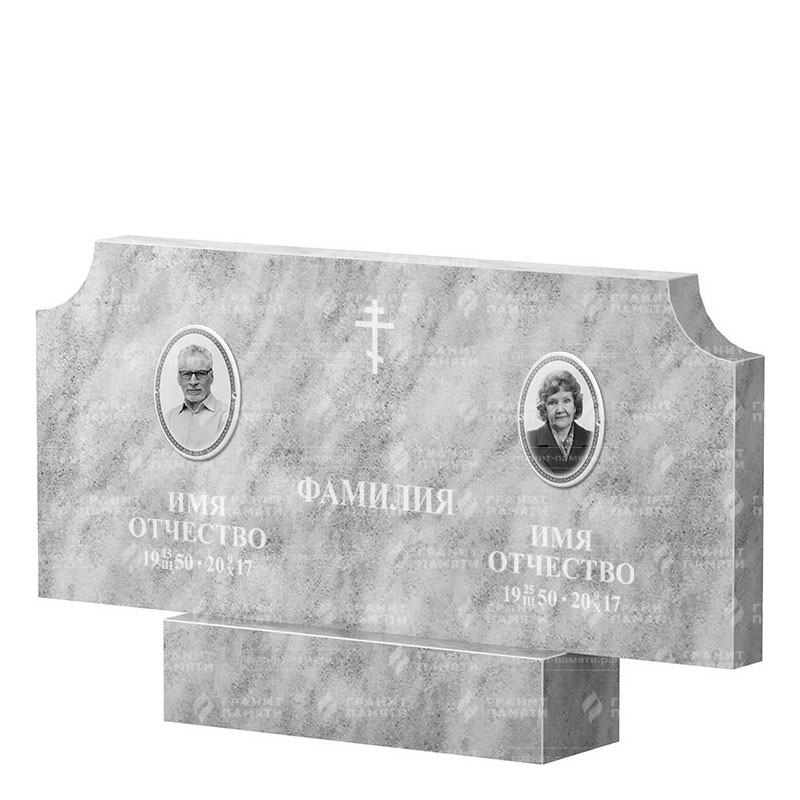 Памятники из мрамора в Воронеже | Двойной мраморный памятник ФМ-253