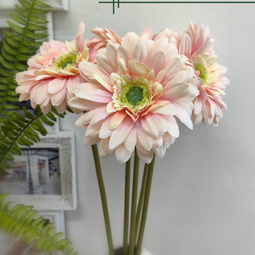 Искусственные цветы в Воронеже | Цветок искусственный «Гербера», молочно-розовая, одиночный