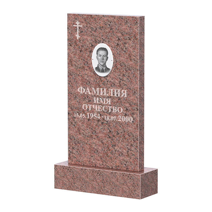 Памятники из цветного гранита в Воронеже | Памятник из гранита Розалия Pink прямой