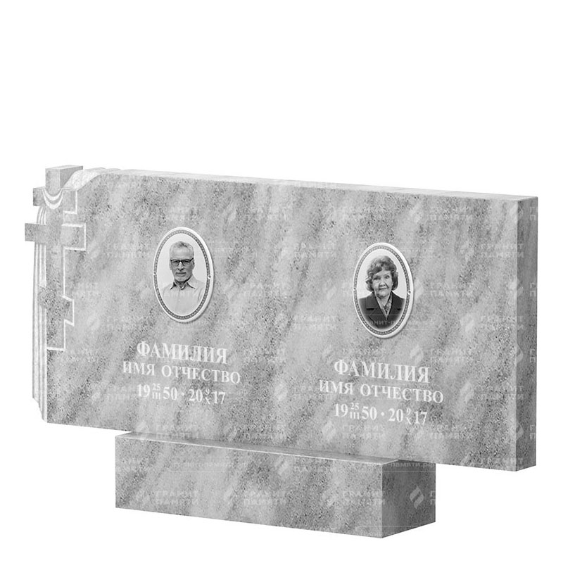 Памятники из мрамора в Воронеже | Двойной мраморный памятник ФМ-139