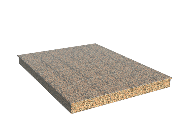 Площадки на могилу в Воронеже | Площадка с вертикальной (15 см) облицовкой Южно-султаевским гранитом