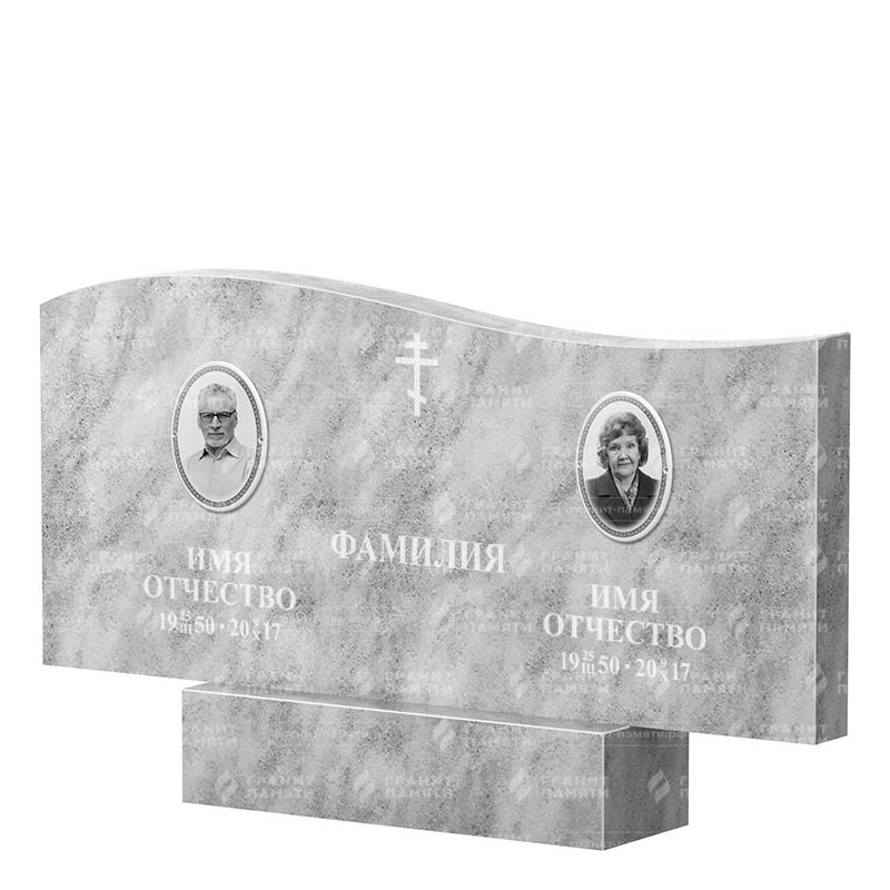 Памятники из мрамора в Воронеже | Двойной мраморный памятник ФМ-255