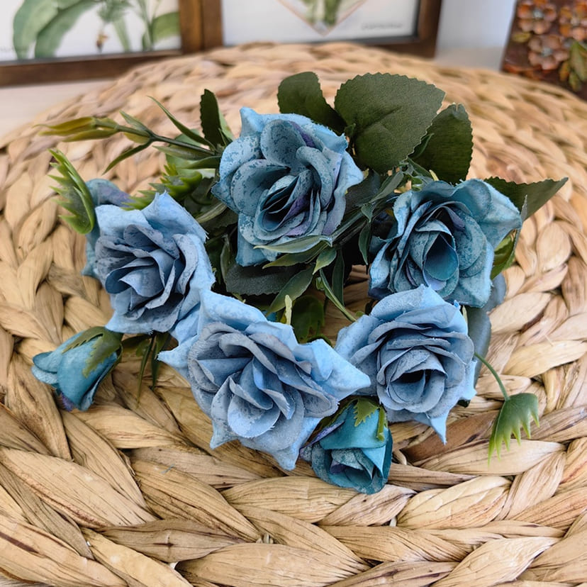 Искусственные цветы в Воронеже | Цветы искусственные «Розы», синие, букет