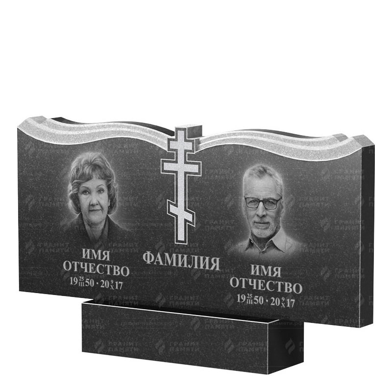 Гранитные памятники в Воронеже | Двойной гранитный памятник ФГ-262