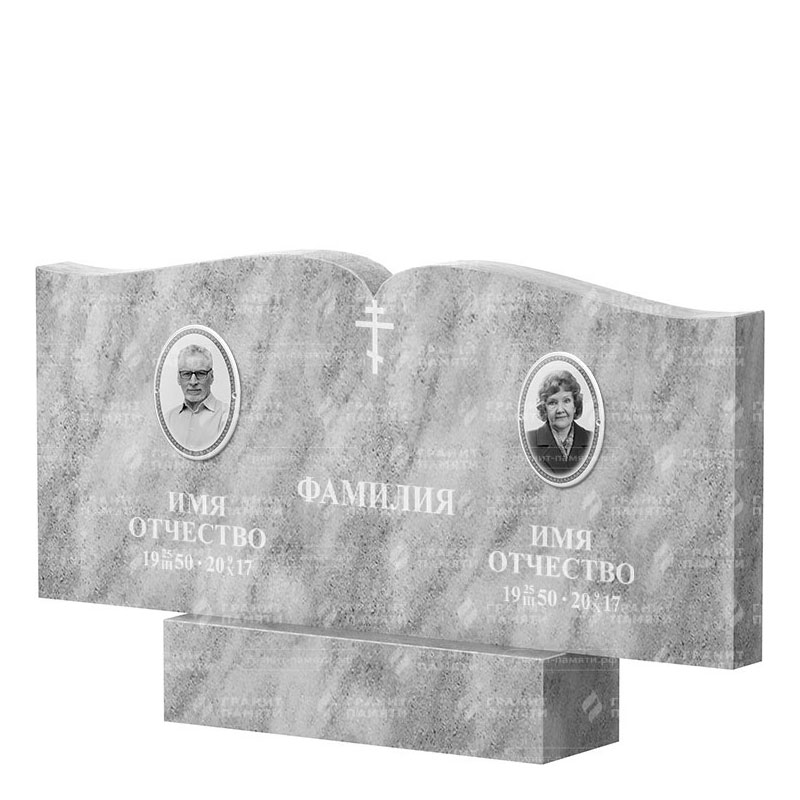 Памятники из мрамора в Воронеже | Двойной мраморный памятник ФМ-259