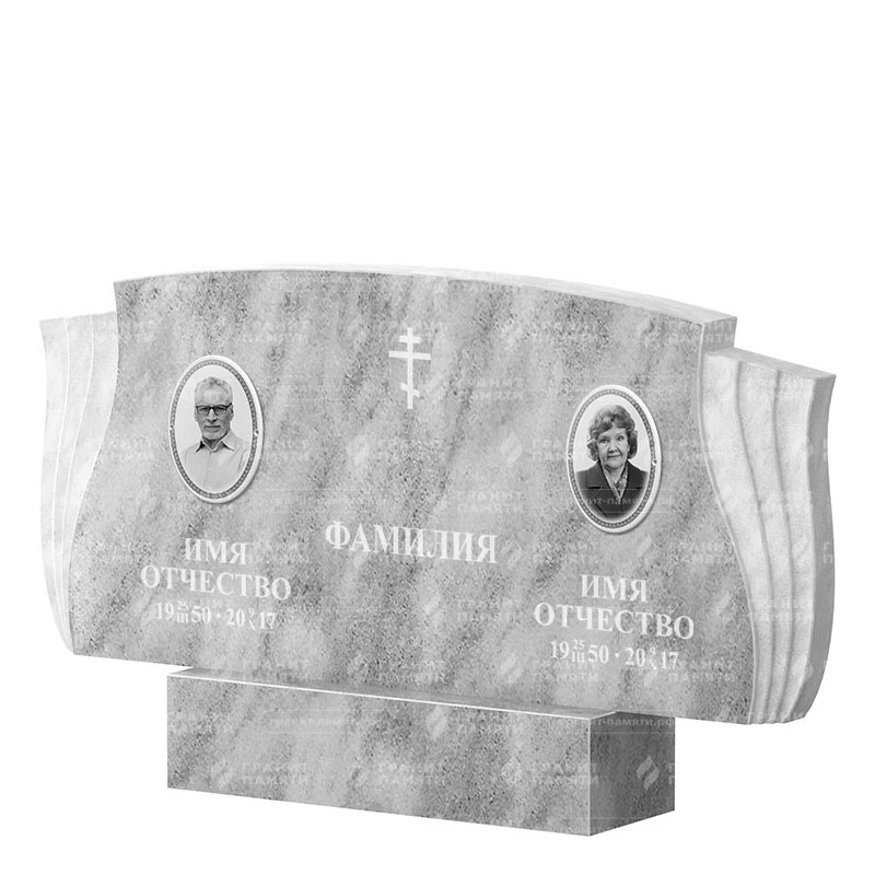 Памятники из мрамора в Воронеже | Двойной мраморный памятник ФМ-264