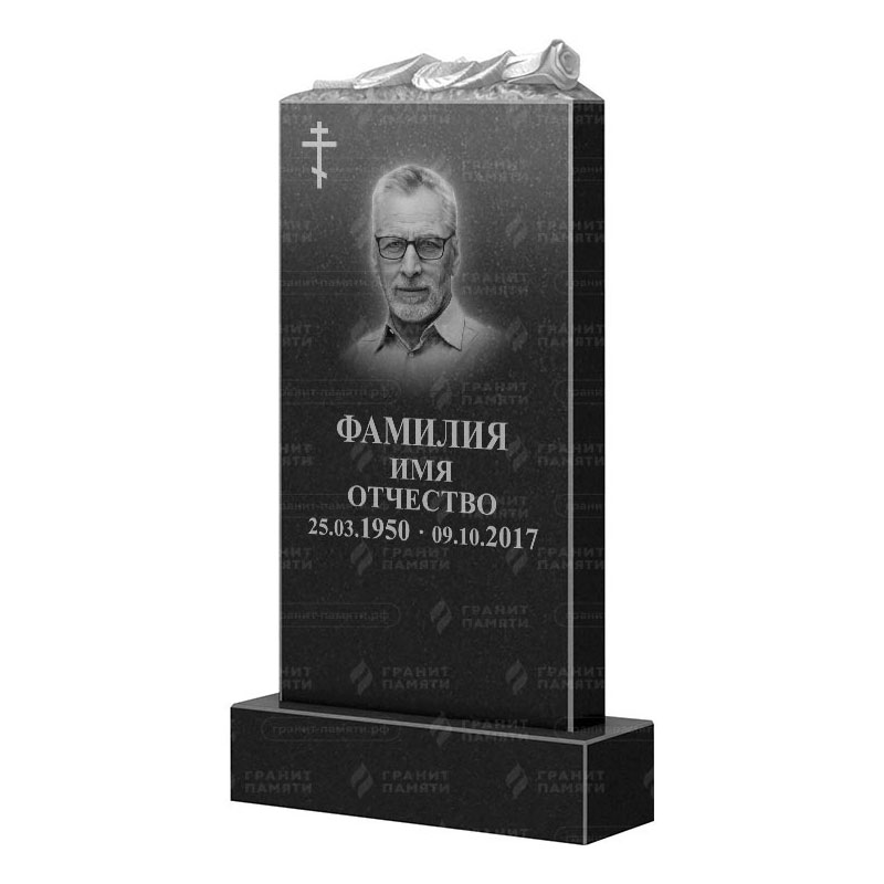 Памятники из гранита с цветами в Воронеже | Гранитный памятник ФГ-105