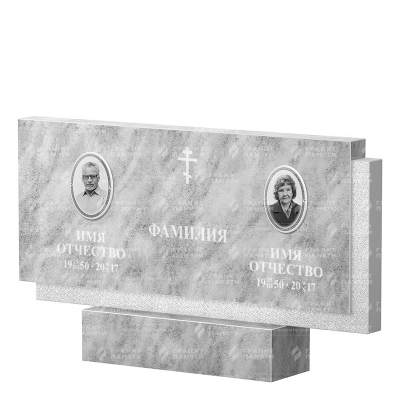 Памятники из мрамора в Воронеже | Двойной мраморный памятник ФМ-132