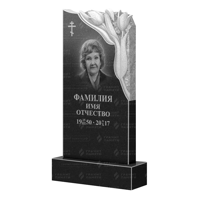 Памятники из гранита с цветами в Воронеже | Гранитный памятник ФГ-113
